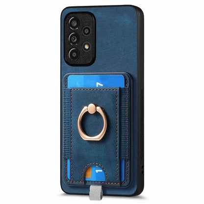 D7 For Samsung Galaxy A13 4G Case with Kickstand Detachable Card Slot Magnetic Phone Shell