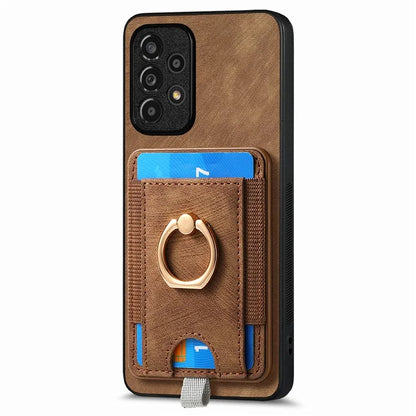 D7 For Samsung Galaxy A13 4G Case with Kickstand Detachable Card Slot Magnetic Phone Shell
