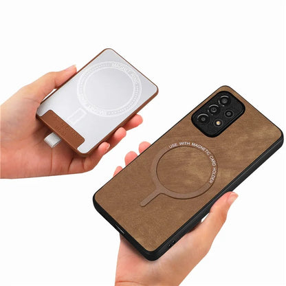 D7 For Samsung Galaxy A13 4G Case with Kickstand Detachable Card Slot Magnetic Phone Shell