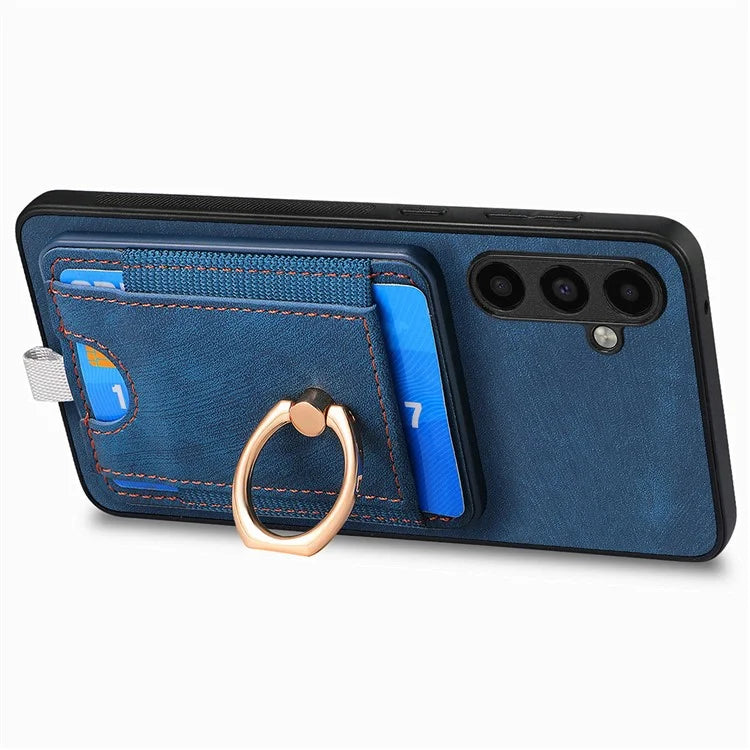 D7 For Samsung Galaxy A14 5G / A14 4G Phone Cover Detachable Card Slot Magnetic Case