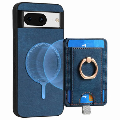 D7 For Google Pixel 8 Kickstand Case Magnetic Card Slot Phone Protector