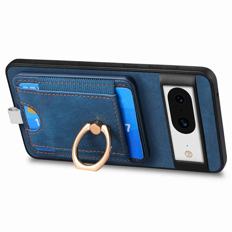 D7 For Google Pixel 8 Kickstand Case Magnetic Card Slot Phone Protector