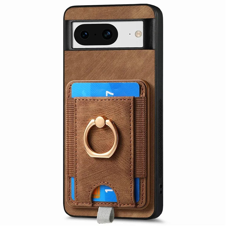 D7 For Google Pixel 8 Kickstand Case Magnetic Card Slot Phone Protector