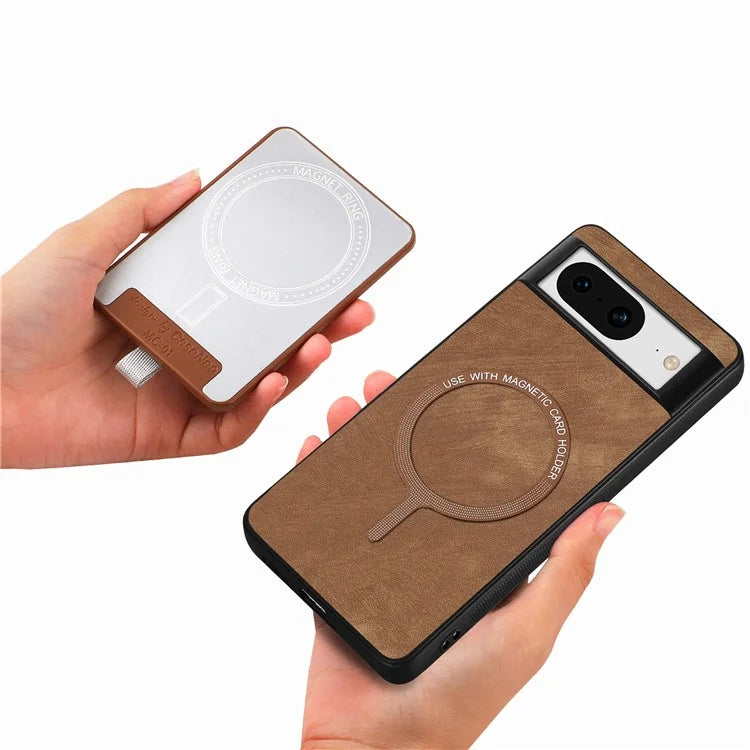 D7 For Google Pixel 8 Kickstand Case Magnetic Card Slot Phone Protector