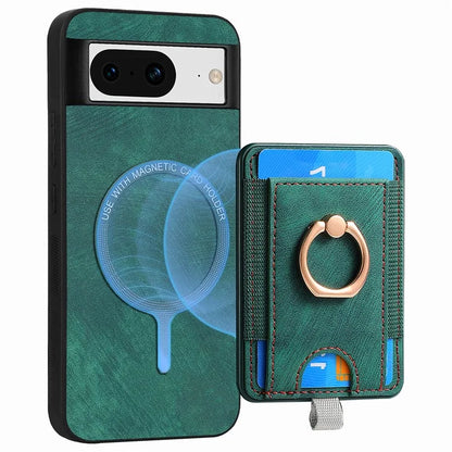 D7 For Google Pixel 8 Kickstand Case Magnetic Card Slot Phone Protector