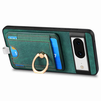 D7 For Google Pixel 8 Kickstand Case Magnetic Card Slot Phone Protector