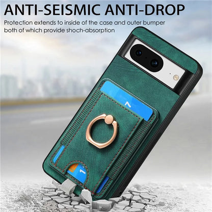 D7 For Google Pixel 8 Kickstand Case Magnetic Card Slot Phone Protector
