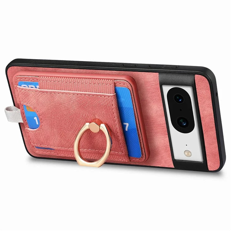 D7 For Google Pixel 8 Kickstand Case Magnetic Card Slot Phone Protector
