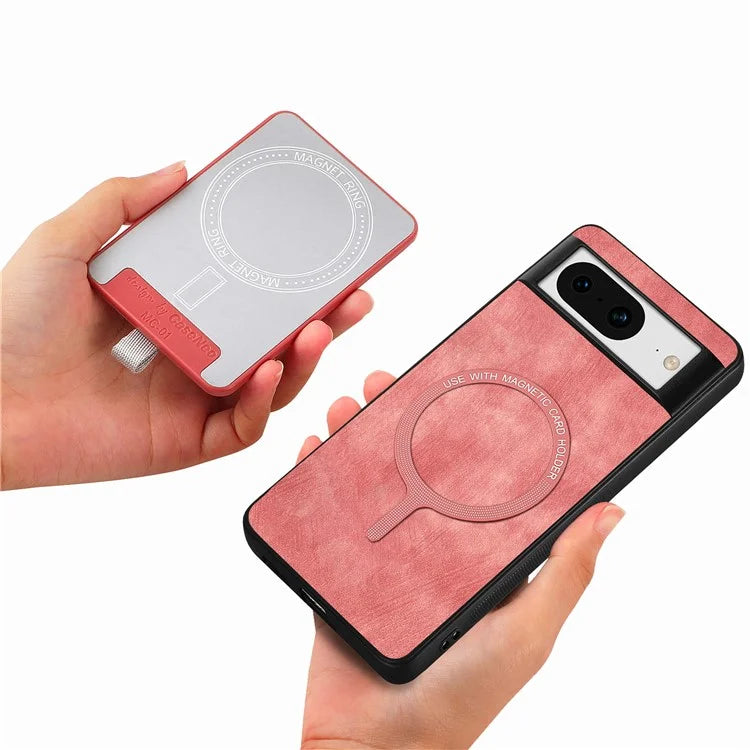 D7 For Google Pixel 8 Kickstand Case Magnetic Card Slot Phone Protector