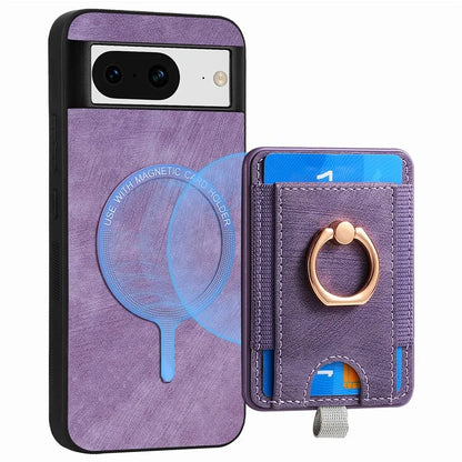 D7 For Google Pixel 8 Kickstand Case Magnetic Card Slot Phone Protector