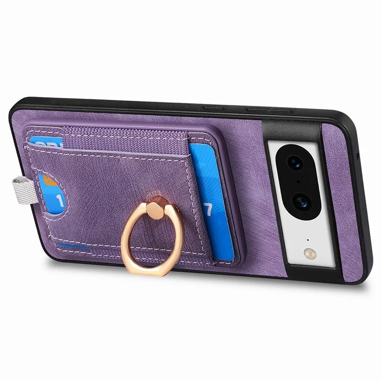 D7 For Google Pixel 8 Kickstand Case Magnetic Card Slot Phone Protector