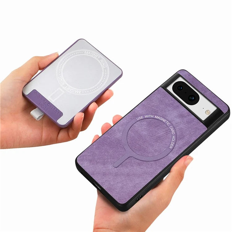 D7 For Google Pixel 8 Kickstand Case Magnetic Card Slot Phone Protector