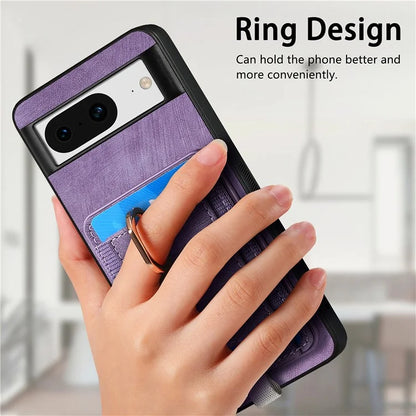 D7 For Google Pixel 8 Kickstand Case Magnetic Card Slot Phone Protector