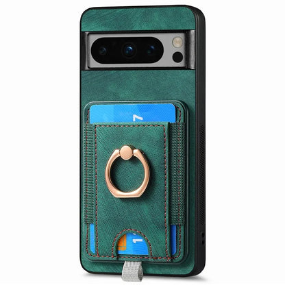 D7 For Google Pixel 8 Pro Cell Phone Case Detachable Magnetic Card Slot Kickstand Shell