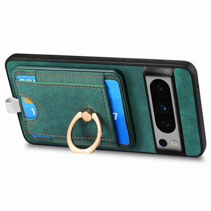 D7 For Google Pixel 8 Pro Cell Phone Case Detachable Magnetic Card Slot Kickstand Shell