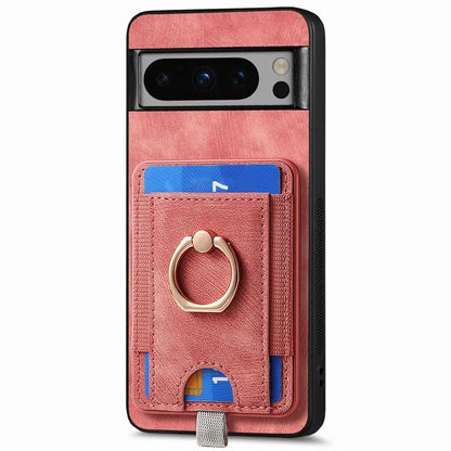 D7 For Google Pixel 8 Pro Cell Phone Case Detachable Magnetic Card Slot Kickstand Shell