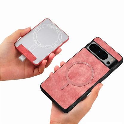 D7 For Google Pixel 8 Pro Cell Phone Case Detachable Magnetic Card Slot Kickstand Shell