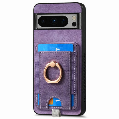 D7 For Google Pixel 8 Pro Cell Phone Case Detachable Magnetic Card Slot Kickstand Shell