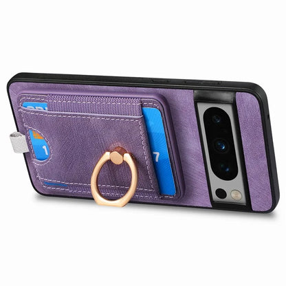 D7 For Google Pixel 8 Pro Cell Phone Case Detachable Magnetic Card Slot Kickstand Shell