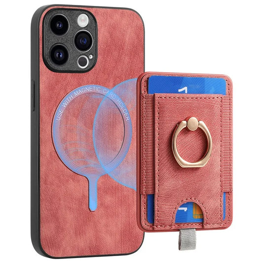 D7 For iPhone 15 Pro Max Case Drop-proof Detachable Magnetic Card Slot Phone Protector