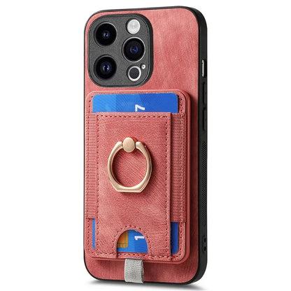 D7 For iPhone 15 Pro Max Case Drop-proof Detachable Magnetic Card Slot Phone Protector