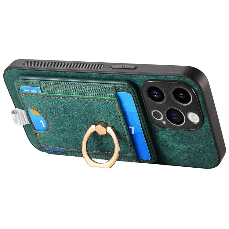 D7 For iPhone 15 Pro Max Case Drop-proof Detachable Magnetic Card Slot Phone Protector