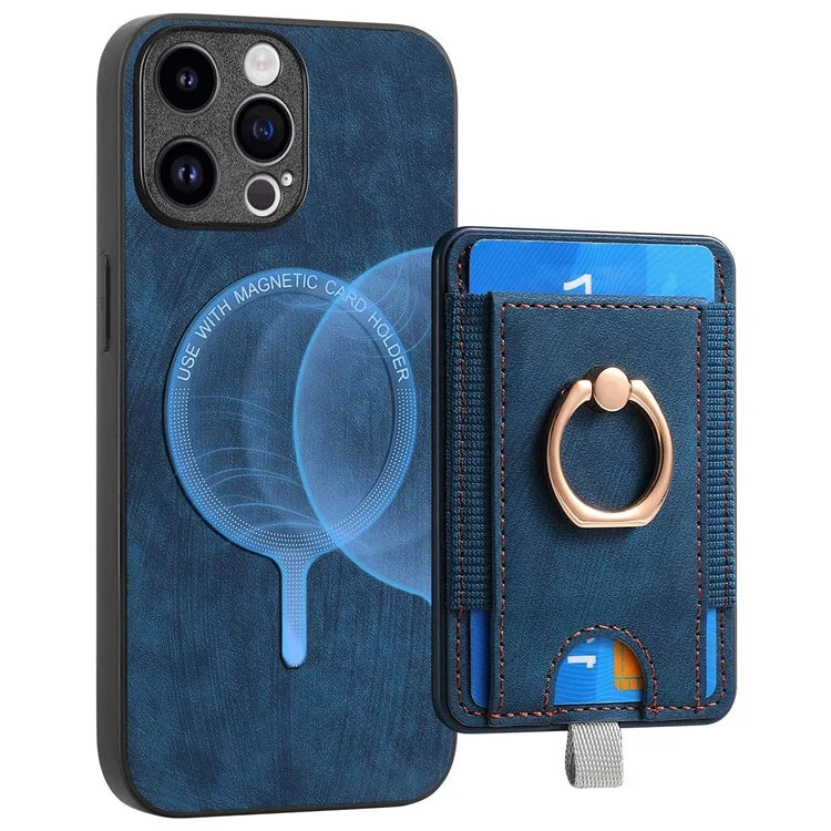 D7 For iPhone 15 Pro Max Case Drop-proof Detachable Magnetic Card Slot Phone Protector