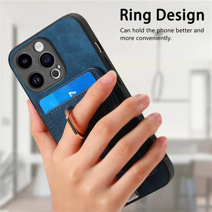 D7 For iPhone 15 Pro Max Case Drop-proof Detachable Magnetic Card Slot Phone Protector