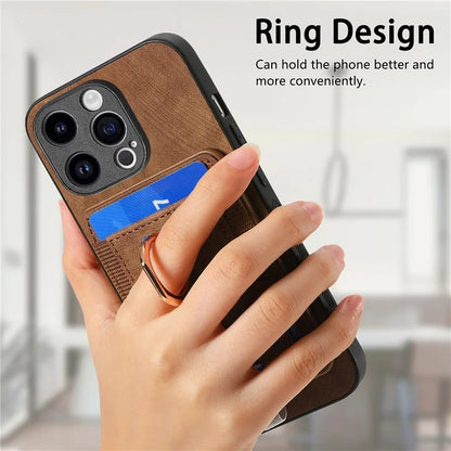 D7 For iPhone 15 Pro Max Case Drop-proof Detachable Magnetic Card Slot Phone Protector