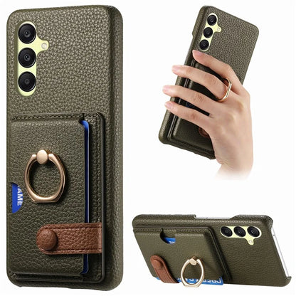 Y2 For Samsung Galaxy A25 5G (Global) (161.0 x 76.5 x 8.3mm) Case Card Slot Kickstand Phone Cover
