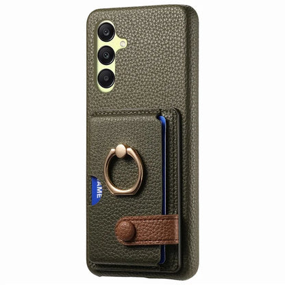 Y2 For Samsung Galaxy A25 5G (Global) (161.0 x 76.5 x 8.3mm) Case Card Slot Kickstand Phone Cover