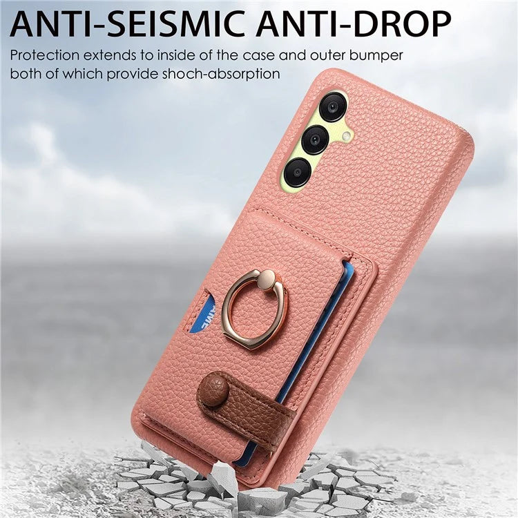 Y2 For Samsung Galaxy A25 5G (Global) (161.0 x 76.5 x 8.3mm) Case Card Slot Kickstand Phone Cover