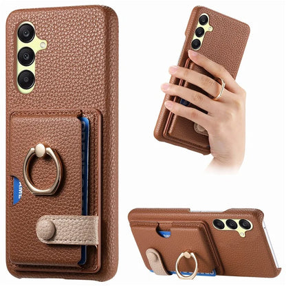 Y2 For Samsung Galaxy A25 5G (Global) (161.0 x 76.5 x 8.3mm) Case Card Slot Kickstand Phone Cover
