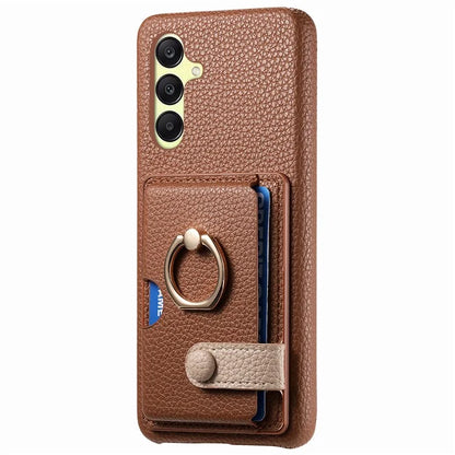 Y2 For Samsung Galaxy A25 5G (Global) (161.0 x 76.5 x 8.3mm) Case Card Slot Kickstand Phone Cover