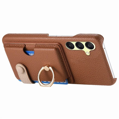 Y2 For Samsung Galaxy A25 5G (Global) (161.0 x 76.5 x 8.3mm) Case Card Slot Kickstand Phone Cover