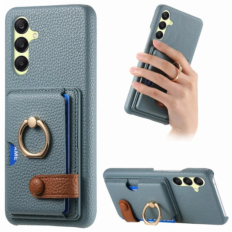 Y2 For Samsung Galaxy A25 5G (Global) (161.0 x 76.5 x 8.3mm) Case Card Slot Kickstand Phone Cover