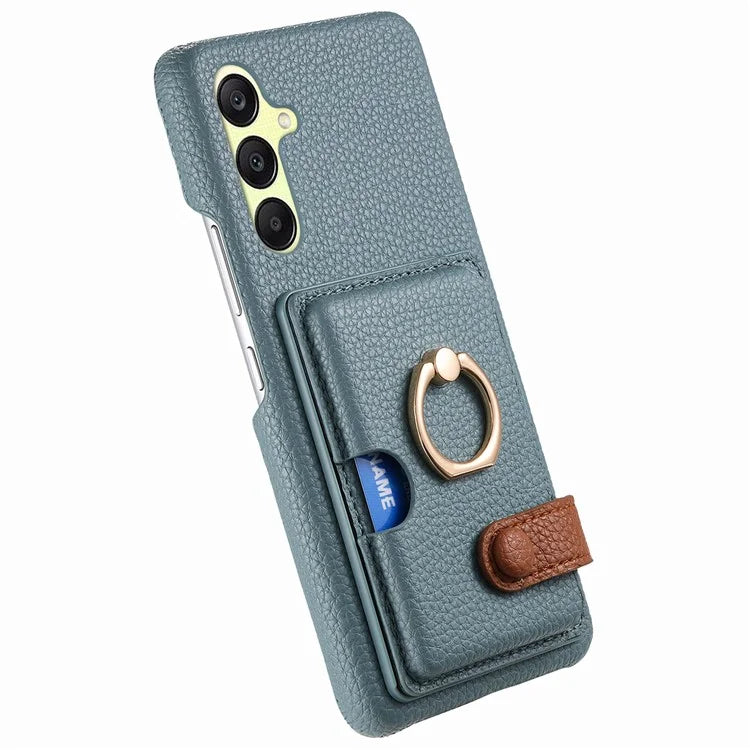Y2 For Samsung Galaxy A25 5G (Global) (161.0 x 76.5 x 8.3mm) Case Card Slot Kickstand Phone Cover
