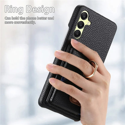 Y2 For Samsung Galaxy A25 5G (Global) (161.0 x 76.5 x 8.3mm) Case Card Slot Kickstand Phone Cover