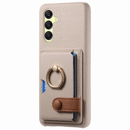 Y2 For Samsung Galaxy A25 5G (Global) (161.0 x 76.5 x 8.3mm) Case Card Slot Kickstand Phone Cover