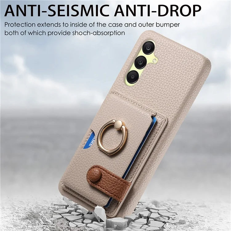 Y2 For Samsung Galaxy A25 5G (Global) (161.0 x 76.5 x 8.3mm) Case Card Slot Kickstand Phone Cover