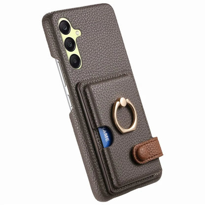 Y2 For Samsung Galaxy A25 5G (Global) (161.0 x 76.5 x 8.3mm) Case Card Slot Kickstand Phone Cover