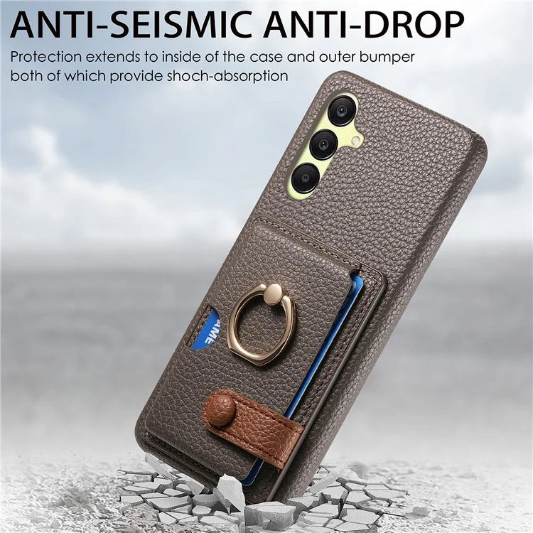 Y2 For Samsung Galaxy A25 5G (Global) (161.0 x 76.5 x 8.3mm) Case Card Slot Kickstand Phone Cover
