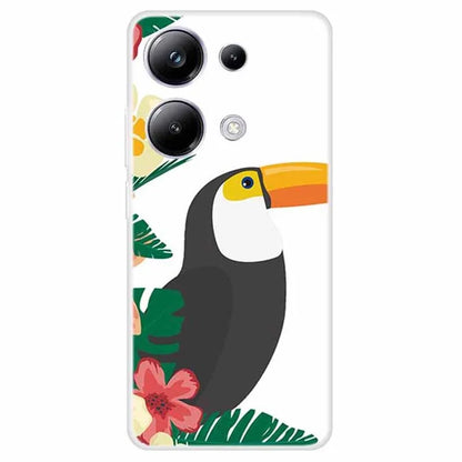 For Xiaomi Redmi Note 13 Pro 4G / Poco M6 Pro 4G TPU Case Pattern Printing Phone Cover and Bird