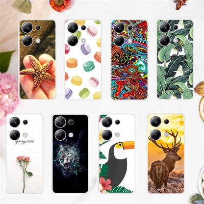 For Xiaomi Redmi Note 13 Pro 4G / Poco M6 Pro 4G TPU Case Pattern Printing Phone Cover and Bird