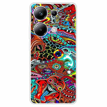 For Xiaomi Redmi Note 13 Pro 4G / Poco M6 Pro 4G TPU Case Pattern Printing Phone Cover