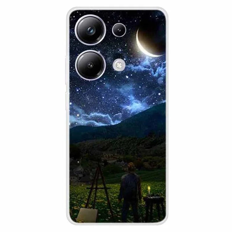 For Xiaomi Redmi Note 13 Pro 4G / Poco M6 Pro 4G Case Pattern Printing Soft TPU Phone Shell