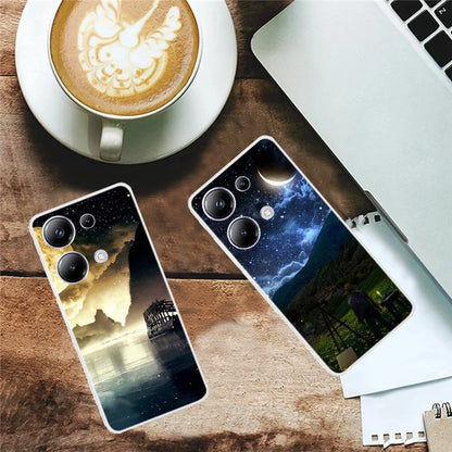 For Xiaomi Redmi Note 13 Pro 4G / Poco M6 Pro 4G Case Pattern Printing Soft TPU Phone Shell