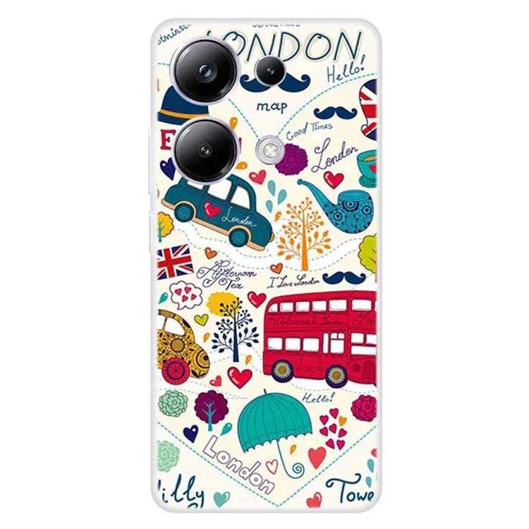For Xiaomi Redmi Note 13 Pro 4G / Poco M6 Pro 4G Case TPU Pattern Printing Phone Cover