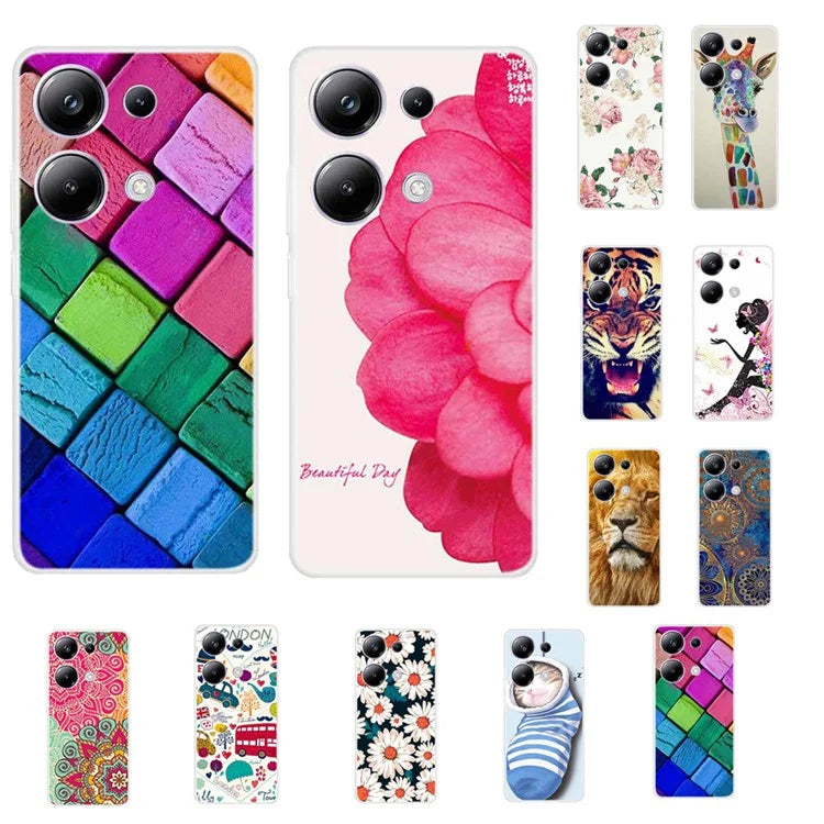 For Xiaomi Redmi Note 13 Pro 4G / Poco M6 Pro 4G Case TPU Pattern Printing Phone Cover