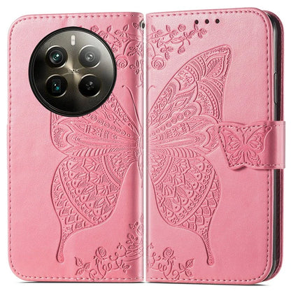 For Realme 12 Pro 5G / 12 Pro+ 5G Wallet Case Butterfly Pattern Leather Stand Phone Cover